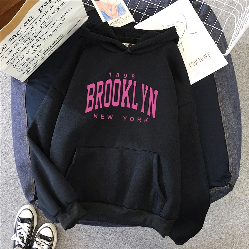 Outdoor Sport Drawing - Felpa con Cappuccio Brooklyn Fashion per