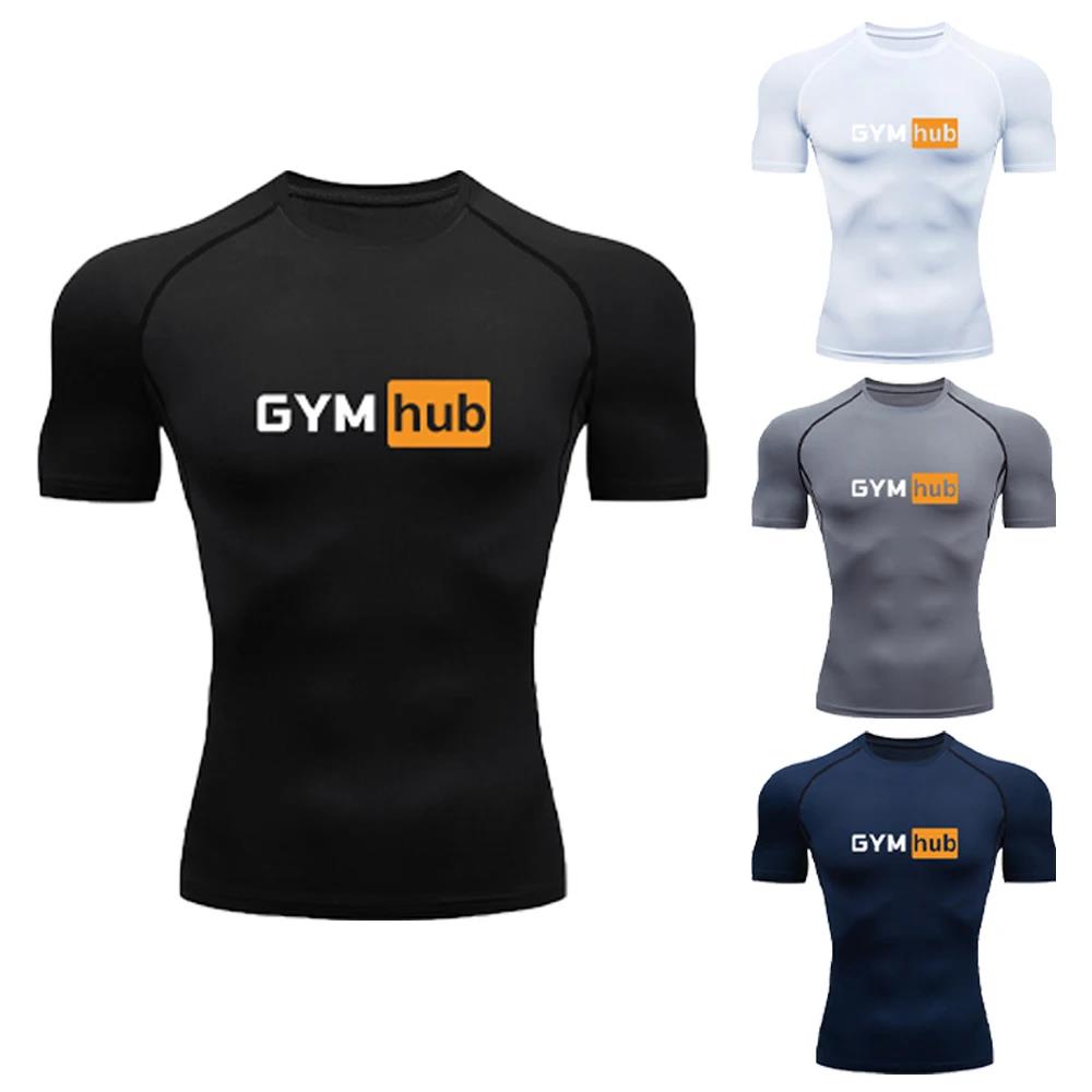 Outdoor Sport.Hub - Maglietta a Compressione Stampata da Uomo