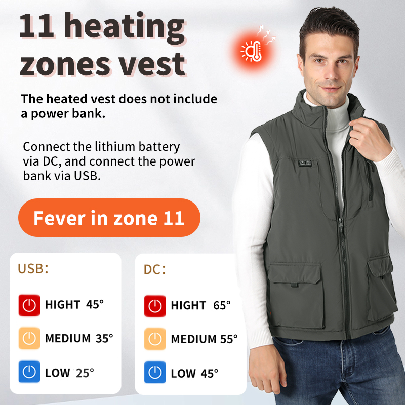 Outdoor Sport Winter Jacket - Gilet Riscaldato Intelligente a 11 Zone